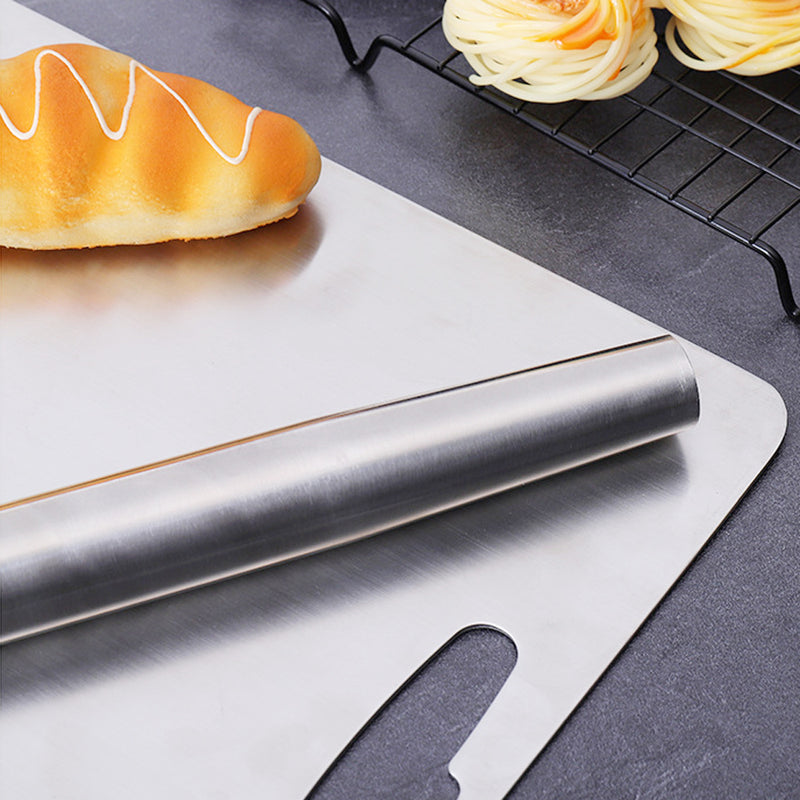 Sleek Modern Stainless Steel Rolling Pin