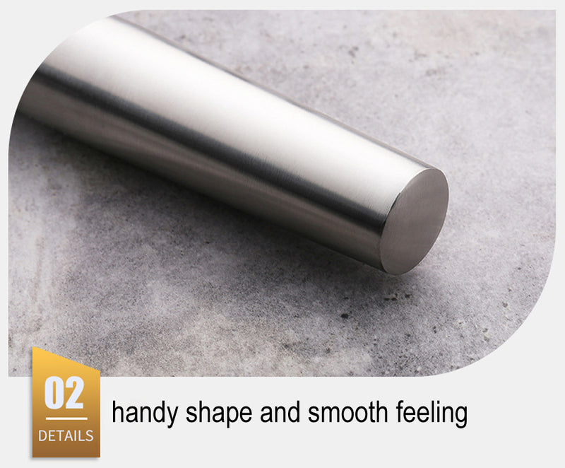 Sleek Modern Stainless Steel Rolling Pin