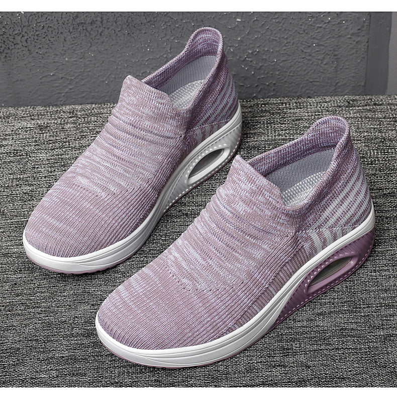 Lightweight Breathable Slip-on Women’s Platform Running Shoes