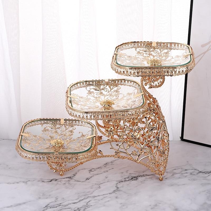 Tiered Glass and Metal Platter